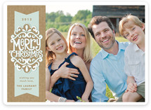 Kraft Ribbon New Year's Photo Cards