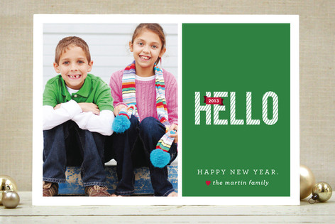 A BIG Hello New Year's Photo Cards