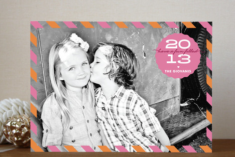 Bubblegum Fun New Year's Photo Cards