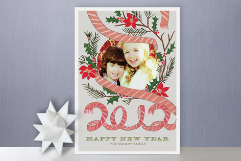 Scarf + Garland New Year's Photo Cards