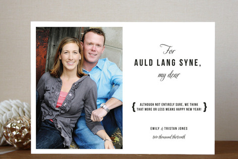 Auld Lang Syne New Year's Photo Cards