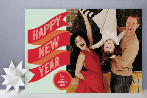 Banner + Burst New Year's Photo Cards