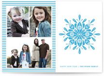 Nordic Snowflake New Year's Photo Cards