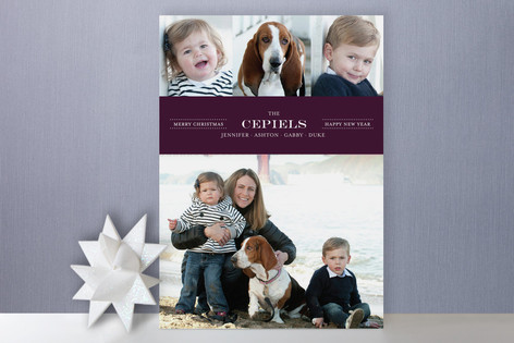 Modern Family Crest New Year's Photo Cards