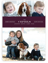 Modern Family Crest New Year's Photo Cards
