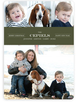Modern Family Crest New Year's Photo Cards