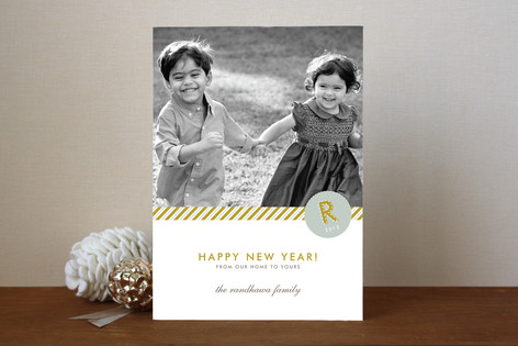 Monogram Prep New Year's Photo Cards