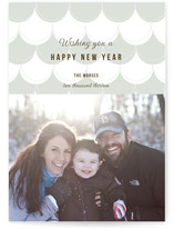 Chic Scallop New Year's Photo Cards