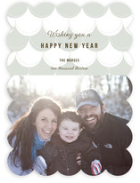Chic Scallop New Year's Photo Cards