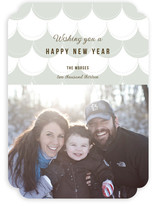 Chic Scallop New Year's Photo Cards