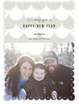 Chic Scallop New Year's Photo Cards