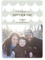 Chic Scallop New Year's Photo Cards