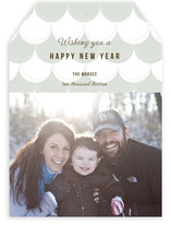 Chic Scallop New Year's Photo Cards