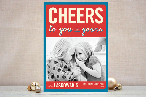Float + Cheers to You New Year's Photo Cards