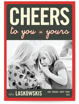 Float + Cheers to You New Year's Photo Cards