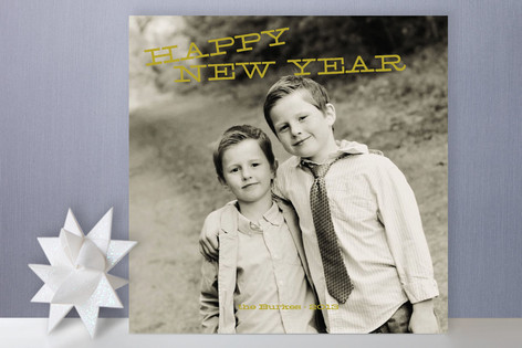 Tilted New Year New Year's Photo Cards