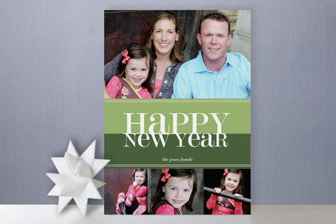 Bold Reflection New Year's Photo Cards