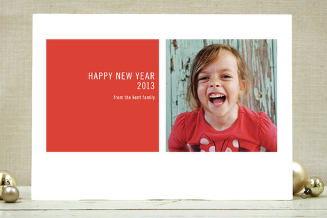 Modern Geometric New Year's Photo Cards
