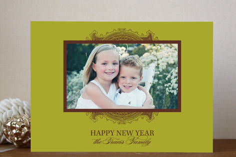 Ornate Frame New Year's Photo Cards
