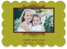 Ornate Frame New Year's Photo Cards