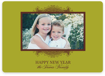Ornate Frame New Year's Photo Cards
