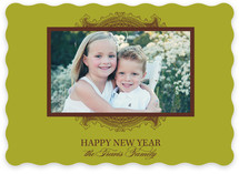 Ornate Frame New Year's Photo Cards