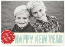 Retro Peace New Year's Photo Cards