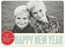 Retro Peace New Year's Photo Cards