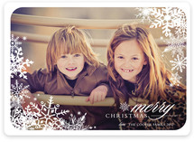 Snowflake Window New Year's Photo Cards