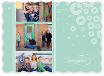 Snow Flurries New Year's Photo Cards