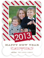 Striped Joy New Year's Photo Cards