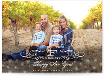 Vintage Holiday New Year's Photo Cards