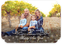 Vintage Holiday New Year's Photo Cards