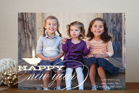 Warm Wishes New Year's Photo Cards