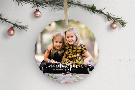 Holly in the Round Holiday Ornament Cards