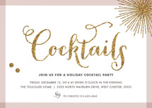 Glitter Bling Holiday Party Invitations