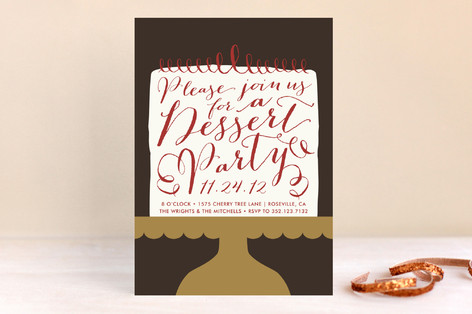 Red Velvet Revelry Holiday Party Invitations