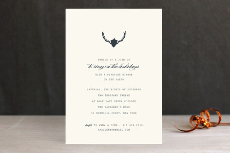 Fireside Feast Holiday Party Invitations