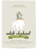 Wonderfully Wacky White Elephant Holiday Party Invitations