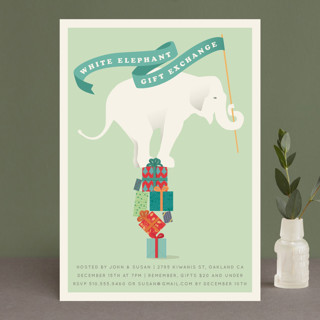 The White Elephant Holiday Party Invitations