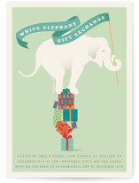 The White Elephant Holiday Party Invitations