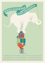 The White Elephant Holiday Party Invitations