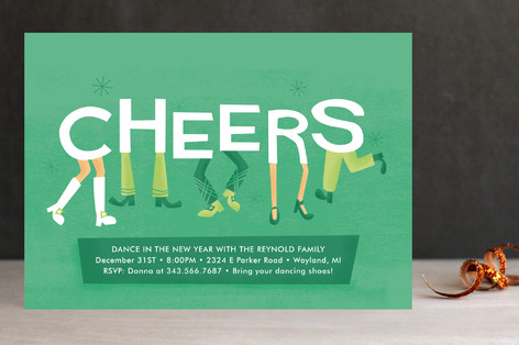 Boogie Shoes Holiday Party Invitations