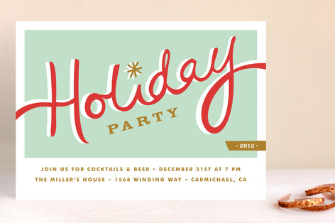 Diner Holiday Party Invitations