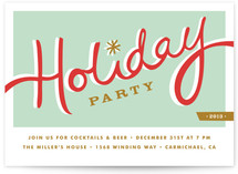 Diner Holiday Party Invitations