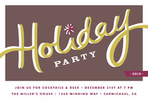 Diner Holiday Party Invitations
