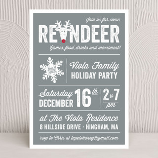 Reindeer Games Holiday Party Invitations