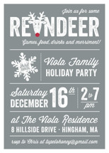 Reindeer Games Holiday Party Invitations