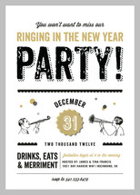 Let's Ring in the New Year Holiday Party Invitations
