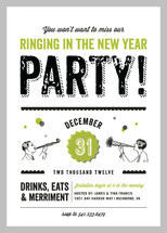 Let's Ring in the New Year Holiday Party Invitations